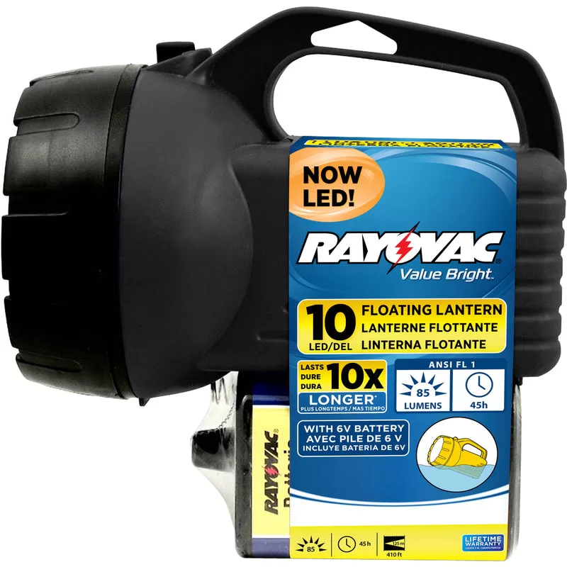 Rayovac BEPLN6V-BTA LED Floating Lantern 6 Volt Black Outdoor Emergency Light