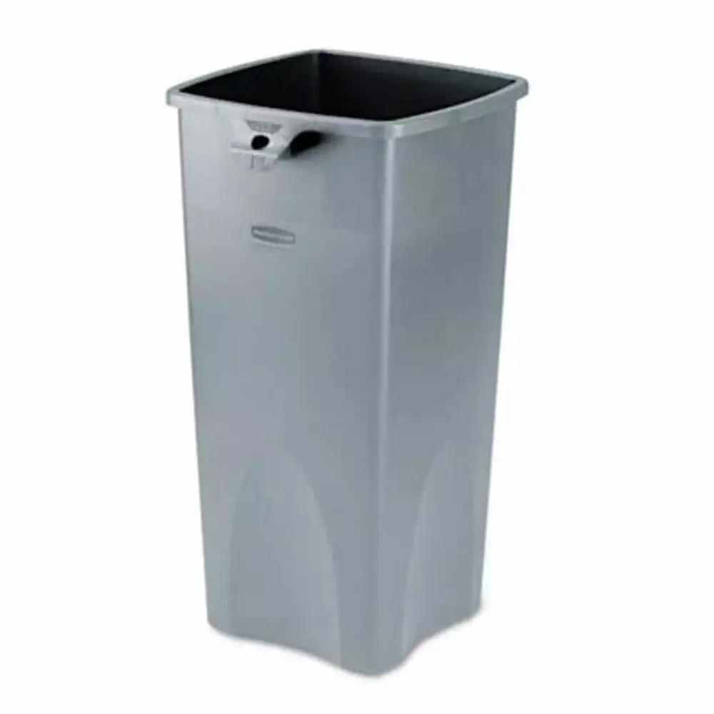 Untouchable 23 Gallon Gray Square Trash Container