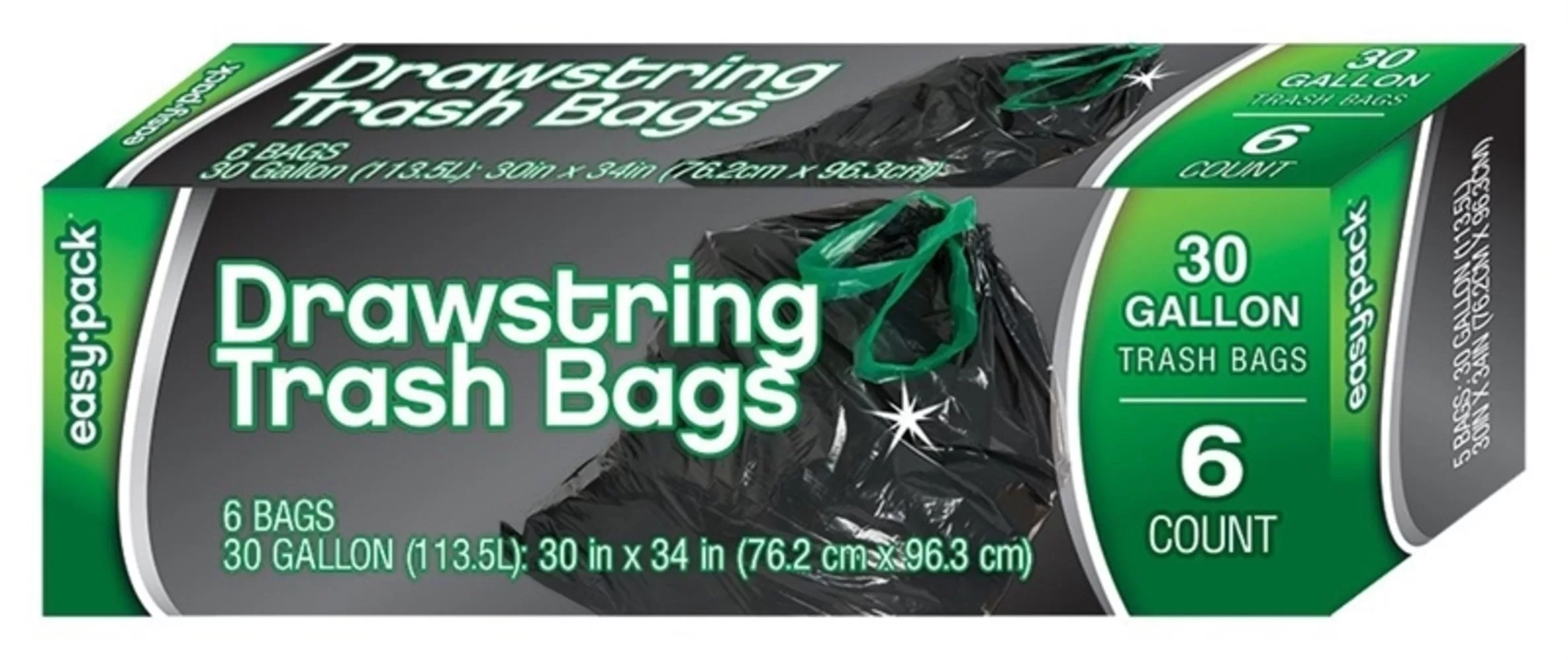 FLP 1321 Easy-Pack Trash Bag 30 Gallon Large Waste Bins