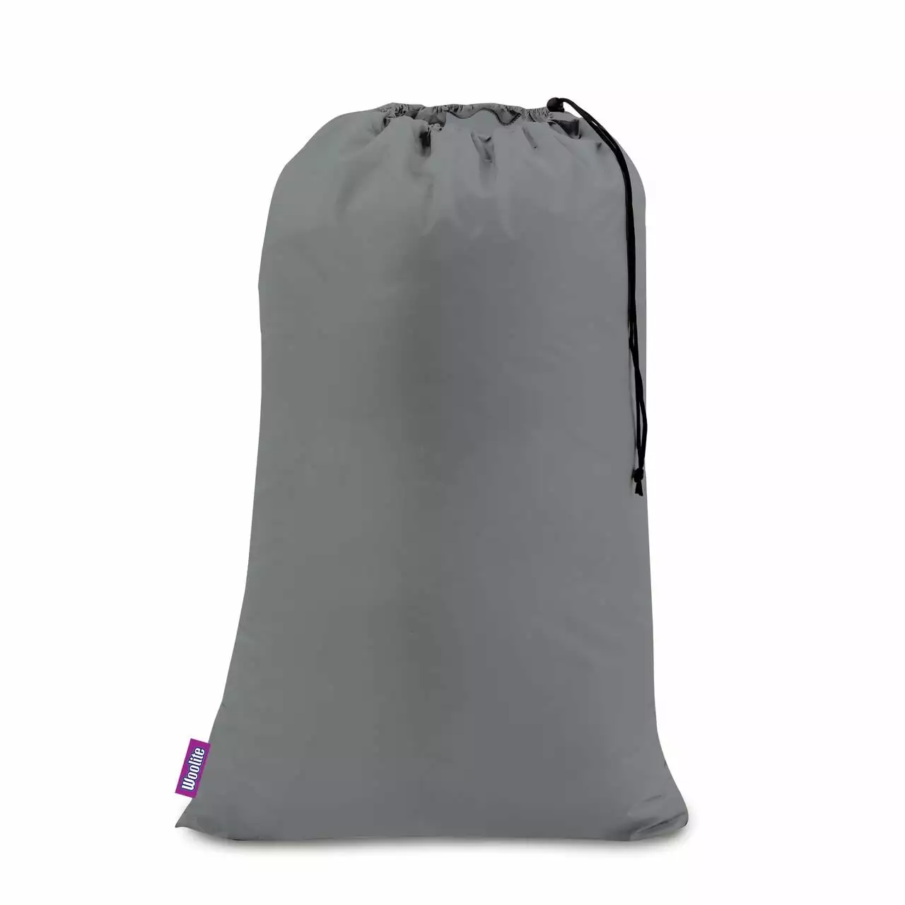 Woolite Sanitized Large 28x38 Drawstring Laundry Bag Holds 2 Loads Grey