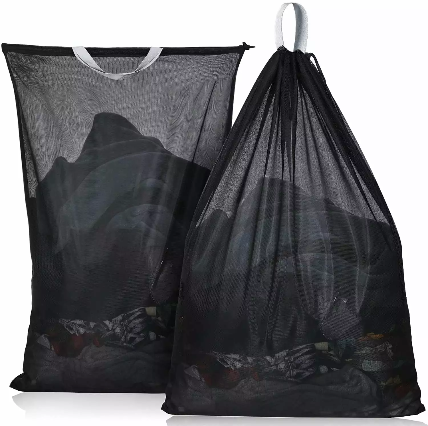 Extra Large Laundry Bags 60x90 cm Reinforced Handle and Drawstring Closure 2 Pack Bed Linen Coats ECOLIVIZIT