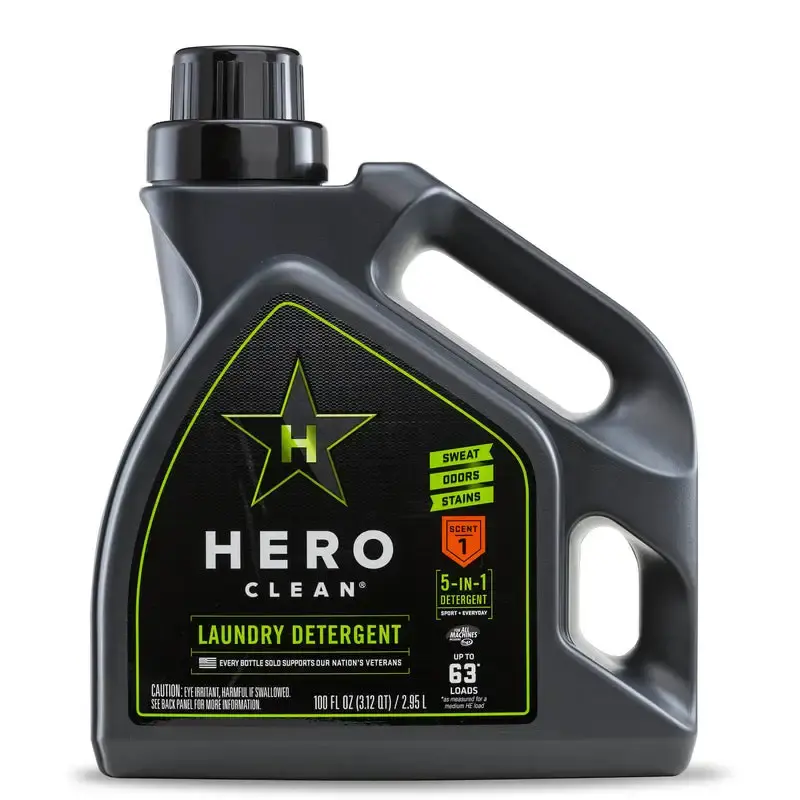 Hero Clean Juniper Scent Laundry Detergent Liquid 100 Ounce Pack 4