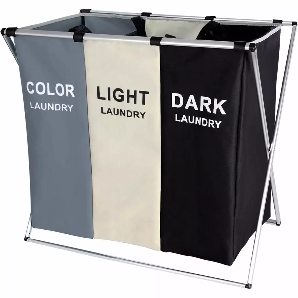Keenstone 135L Large Clothes Laundry Hamper Sorter Waterproof Laundry Storage Bag Laundry Room Organization