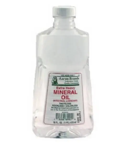 Swan Mineral Oil USP Lubricant Laxative 16 Ounce Clear Bottle