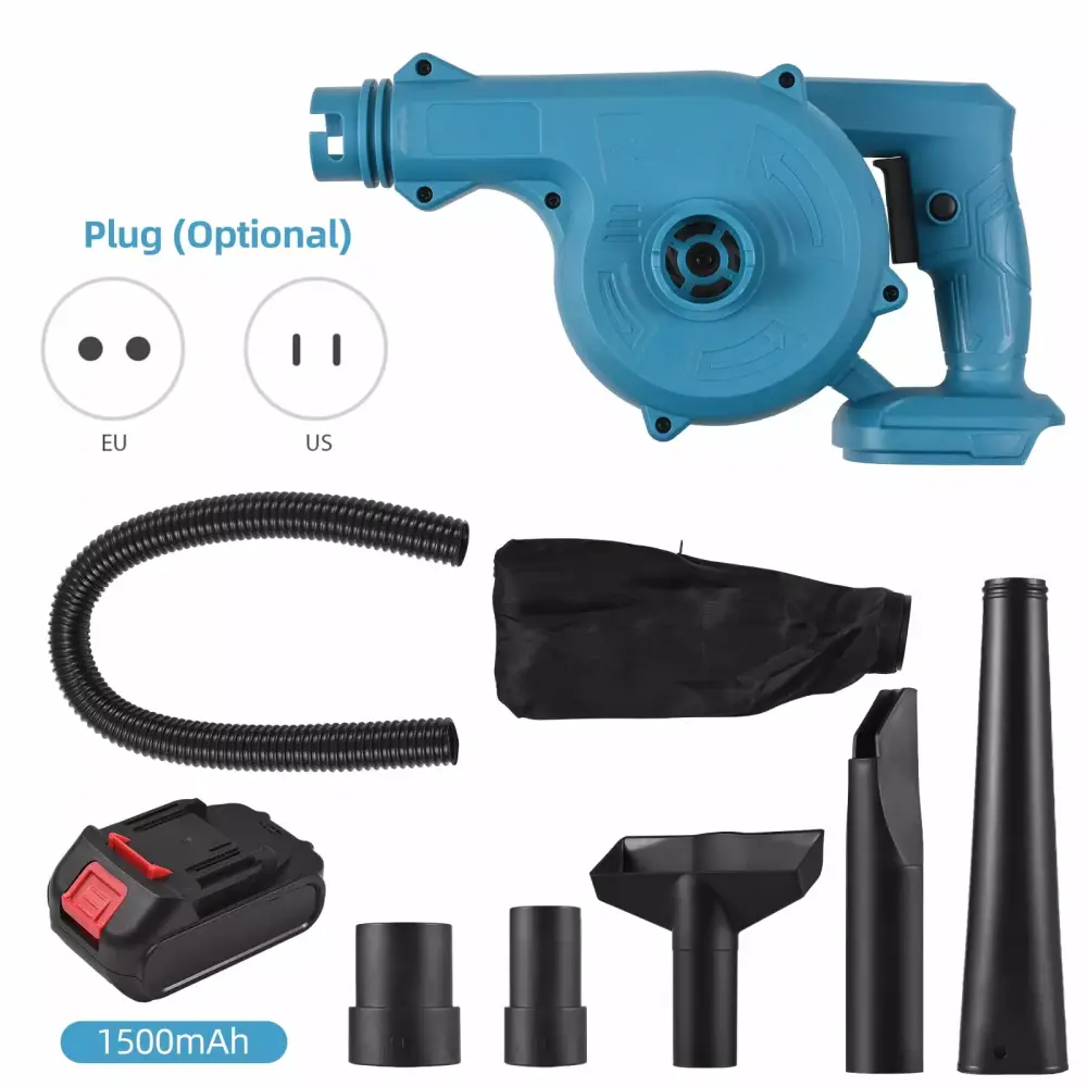 21V 2--1 Battery Powered Blower and Cleaner Handheld Lawn Blower 2 Batteries Us