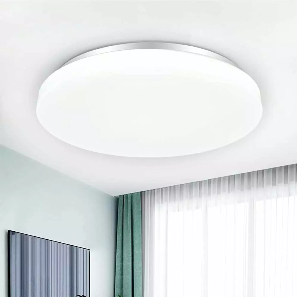 Depuley 20W LED Flush Mount Ceiling Light 10 Inch 6000K Daylight Waterproof Bathroom Kitchen Bedroom