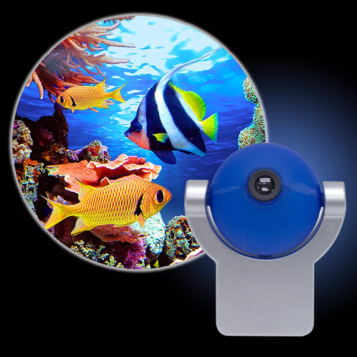 Projectables Tropical Fish LED Plug- Light-Sensing Night Light Kids