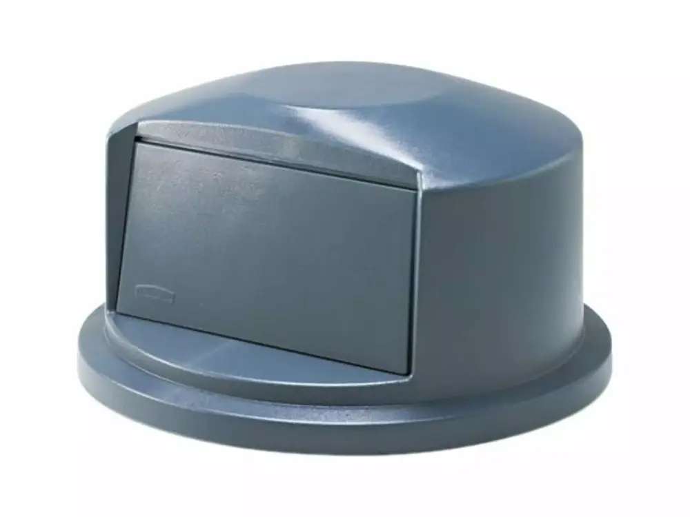 Rubbermaid Commercial 263788GY Dome Top Swing Door Lid 32-Gallon Waste Containers Resin