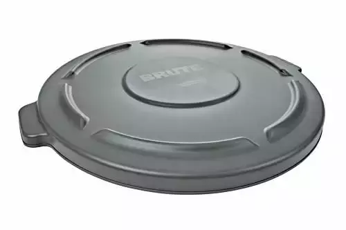 Rubbermaid Commercial FG260900GRAY 10-Gallon Heavy-Duty Round Trash Lid Gray
