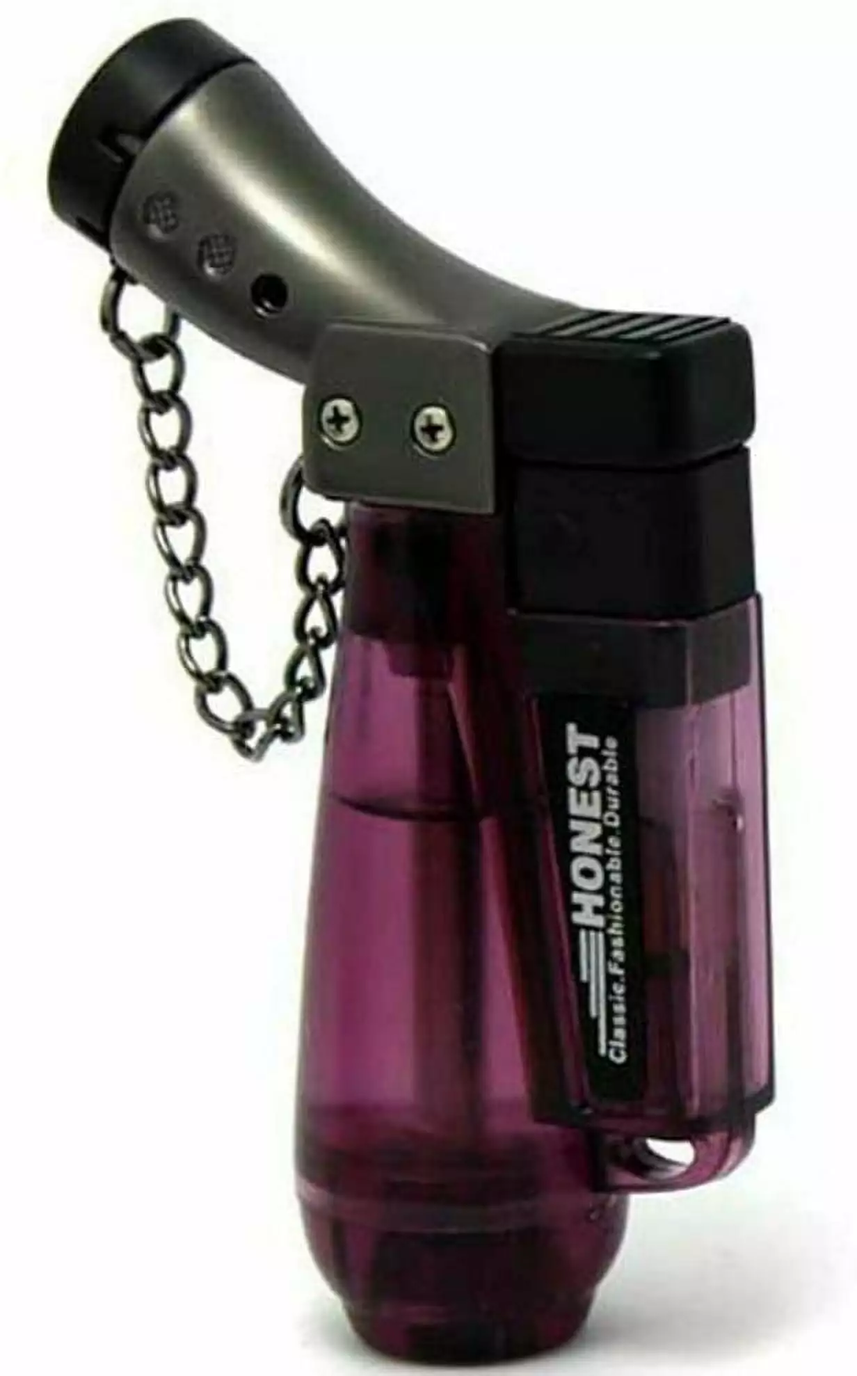 Honest Jet Torch Flame Lighter Windproof 1300°C Adjustable Refillable Butane Gas Lighter - Purple Greatdeals