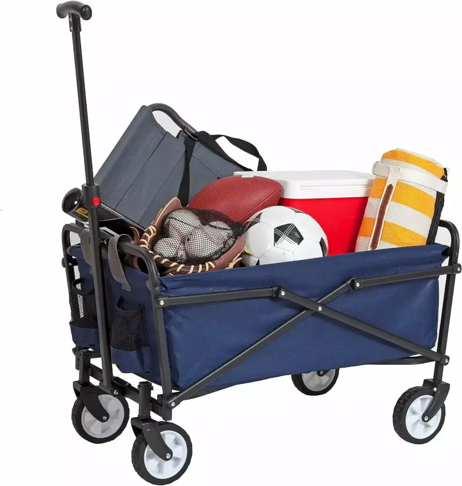 Featherweight Collapsible Folding Outdoor Utility Wagon Weight Capacity 150 LBS Navy