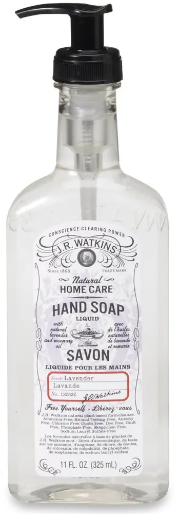 J.R. Watkins Liquid Hand Soap 11 Oz Lavender Scent Moisturizing Hand Wash