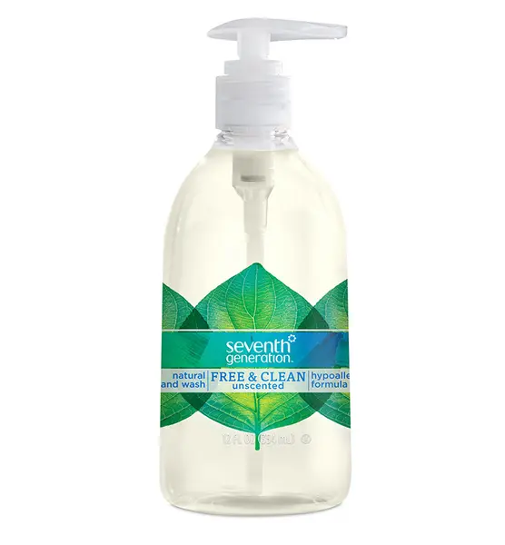 Seventh Generation 67232151 Free & Clean Unscented Hand Wash 12 Oz Gentle Plant-Based Soap