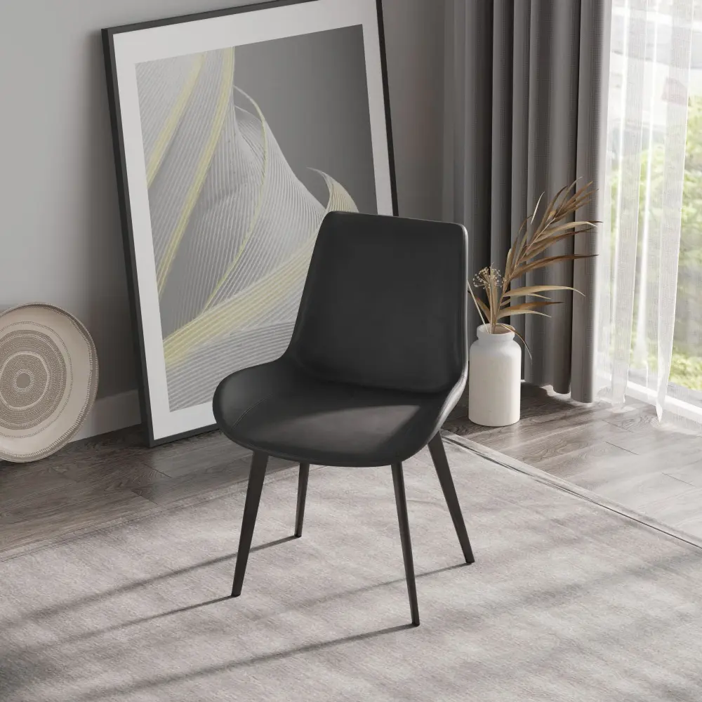 Modern Dining Chair Living Room Metal Leg Dining Chair (Set 2)