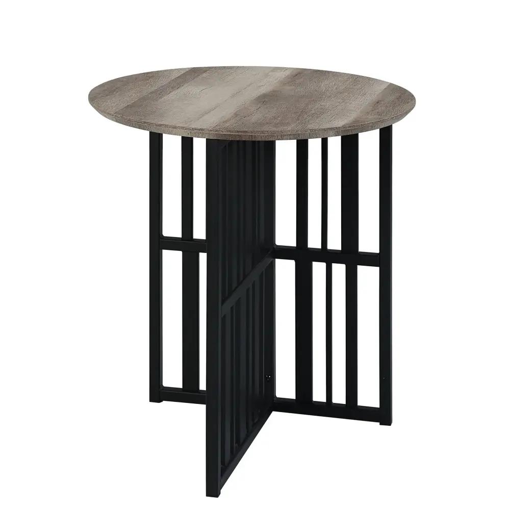 Zudora - End Table - Charcoal / Oak