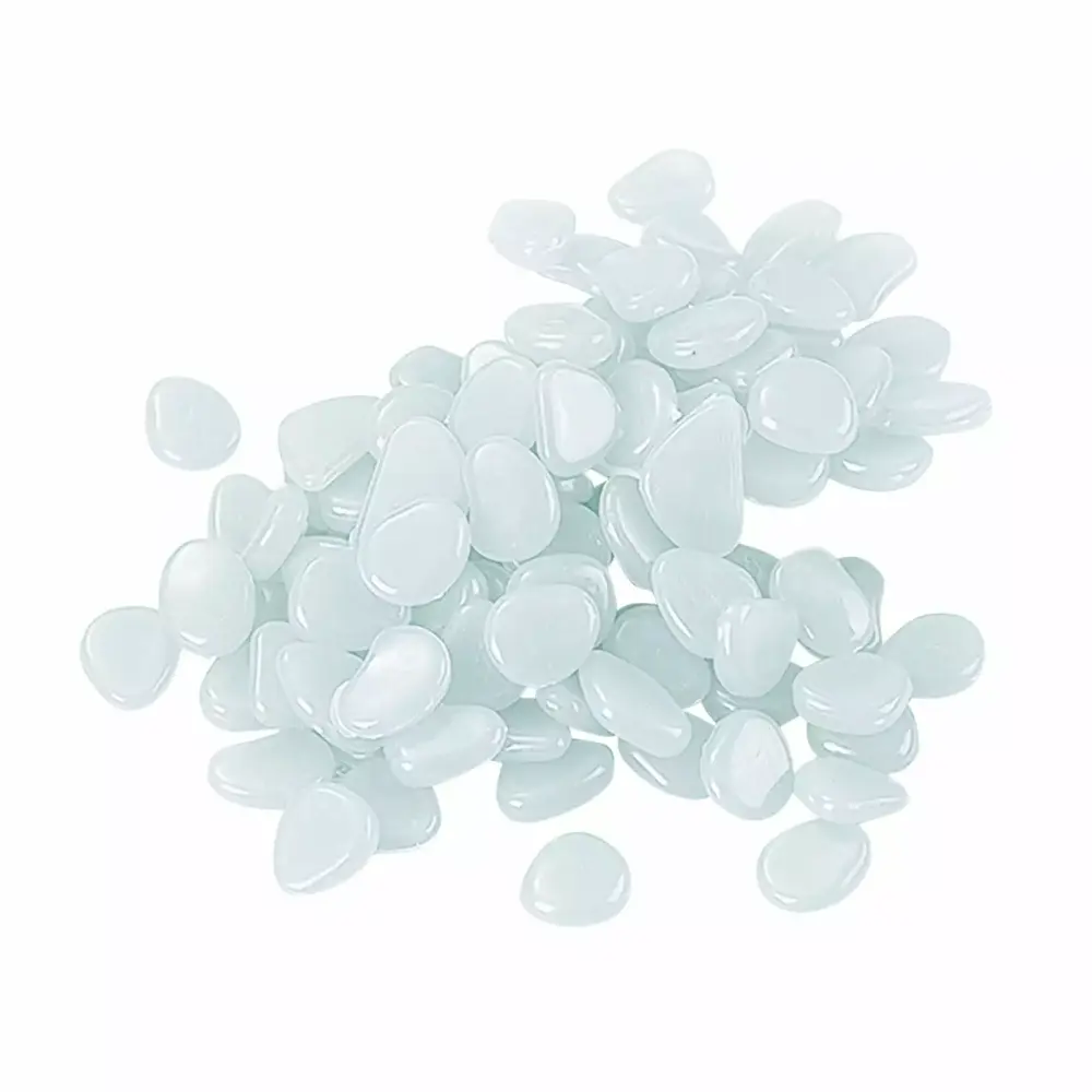 1CM Small Luminous Stones Fish Tank Garden Glow Dark Pebbles Outdoor Decor