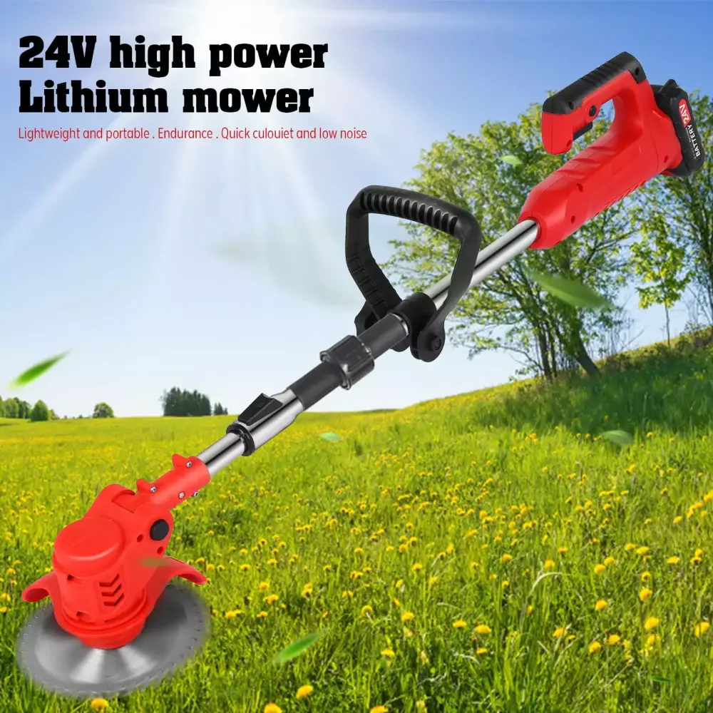 Foldable String Grass Trimmer Weed Eater - Lightweight Lawn Tool Without 24V Lithium Battery 56