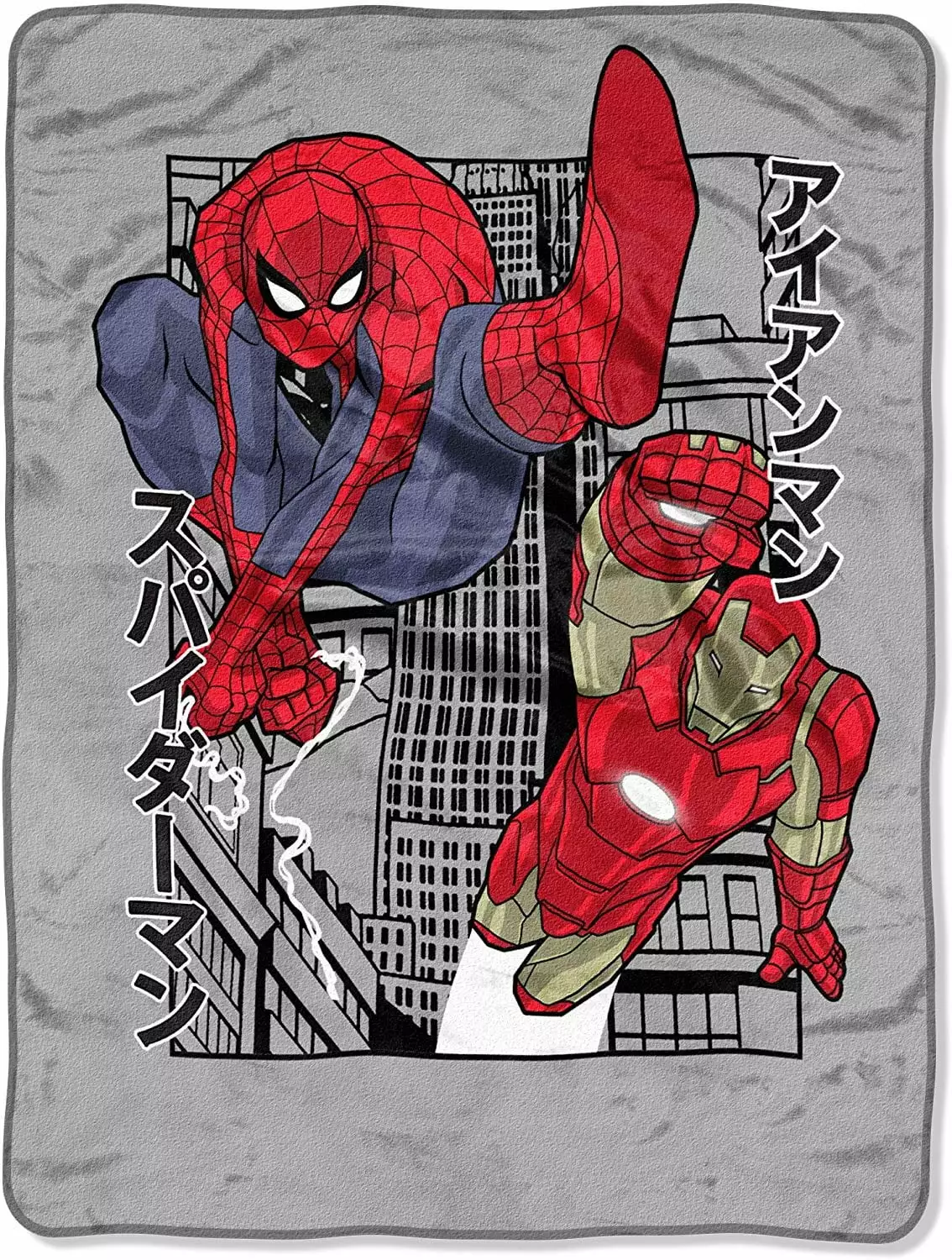 Marvel Avengers Power City Micro Raschel Throw Blanket 46 x 60 Superhero Bedding The Northwest Company