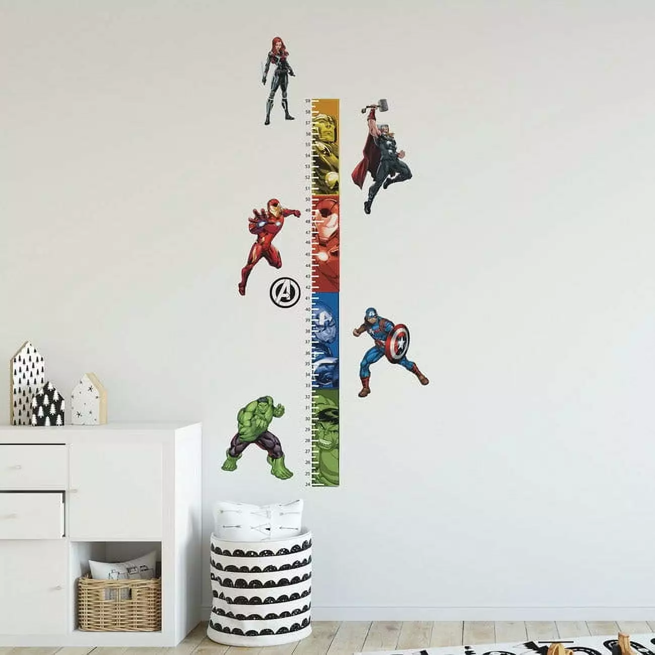 Avengers Growth Chart Peel and Stick Wall Decals Kids Room Marvel Decor RoomMates