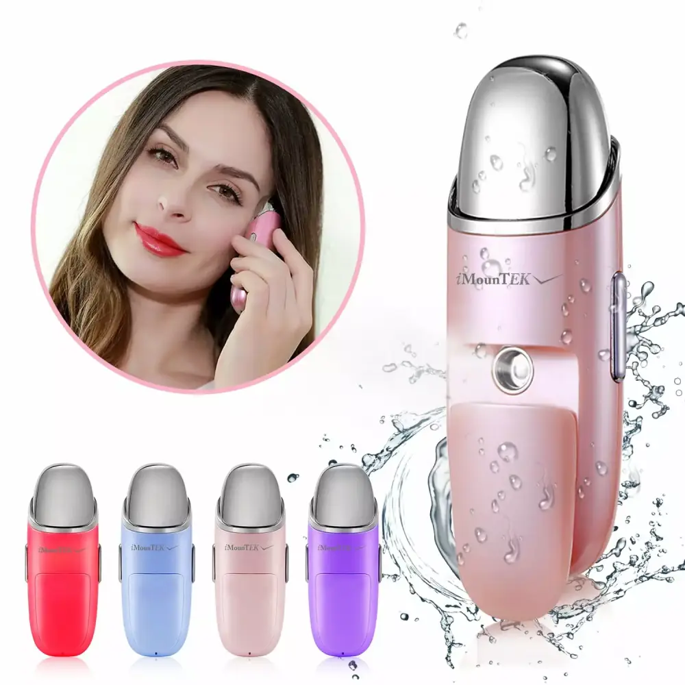 iMountek Nano Ionic Facial Massager Travel-Friendly Skin Care Device Purple