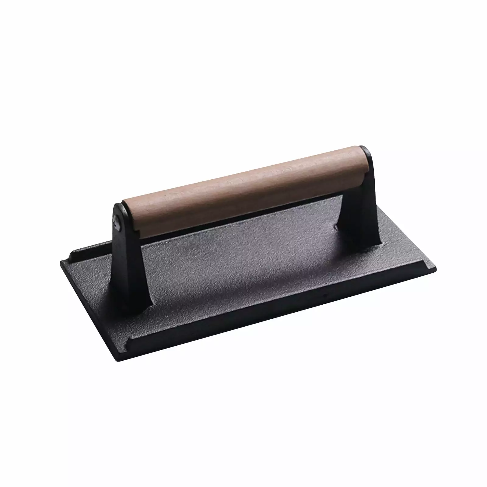 AOMXGD Iron Rectangular Lattice Meat Press Board Wooden Handle
