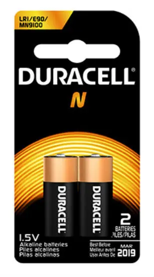 Duracell 66275 Alkaline Home Medical Battery N 1.5 Volt 2 Pack