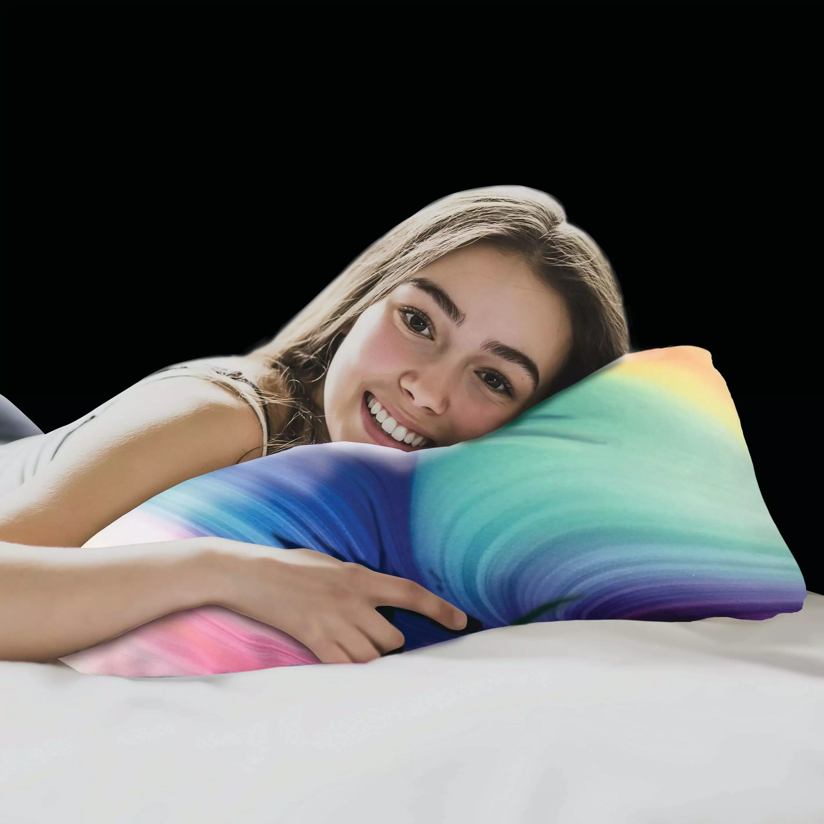 Groove Tie Dye Cluster Memory Foam Bed Pillow Neck Support