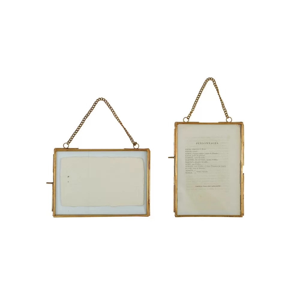 3R Studios Gold Brass Picture Frames Set 2 Elegant Decor