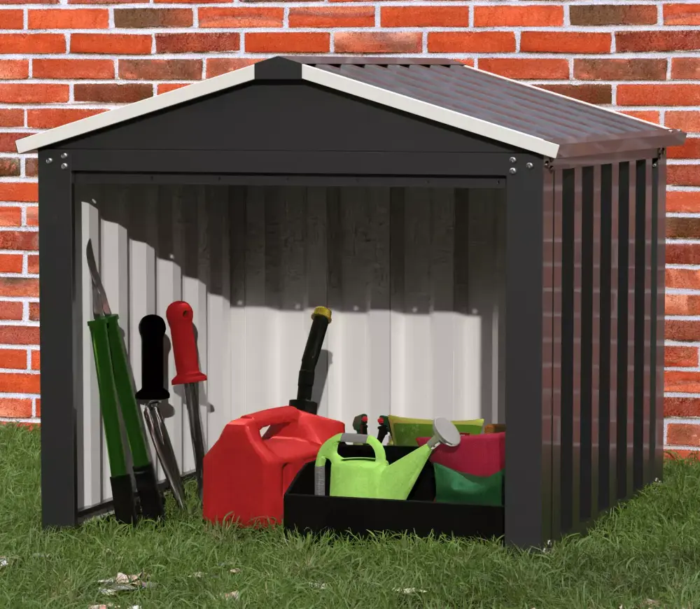 GangMei 3FT x 3FT Metal Outdoor Storage Shed Tool Shed Backyard Patio