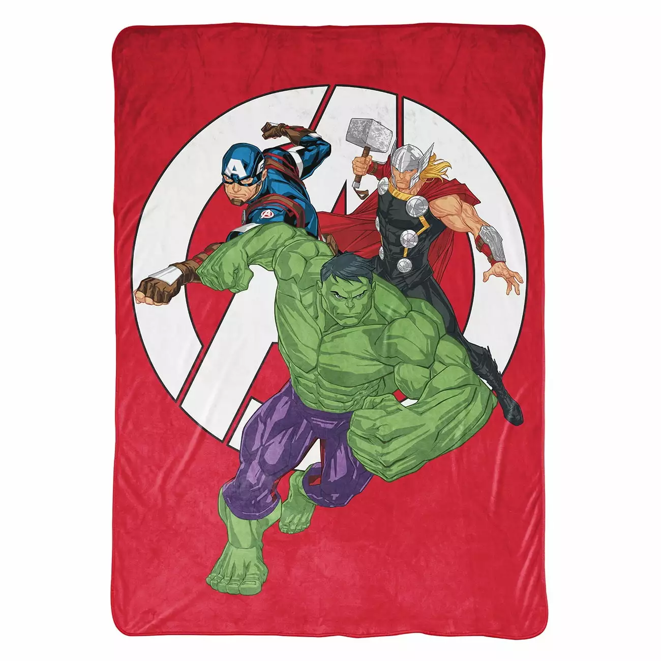 Avengers Captain America Hulk Thor Kids Microfiber Blanket 62 x 90 Red The Avengers
