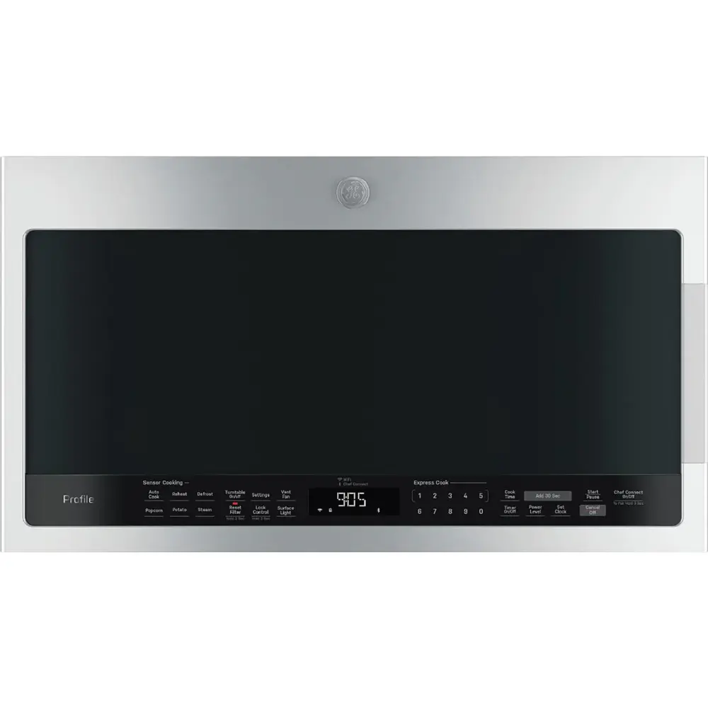 GE Profile 30-inch, 2.1 cu.ft. Over--Range Microwave Oven Chef Connect PVM9005RYSS