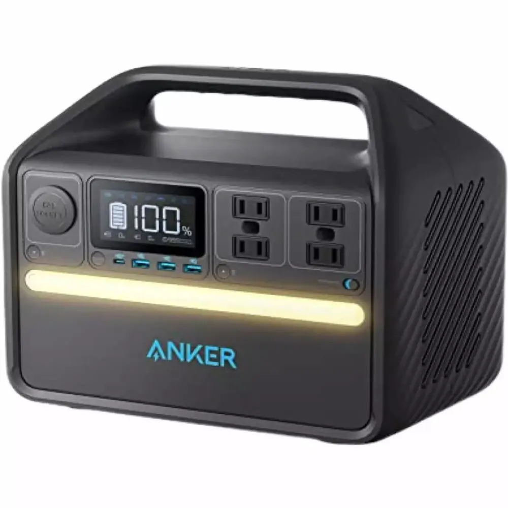 Anker 535 512Wh LiFePO4 Solar Generator 500W AC Outlet and High-Speed Charging Outdoor Use Anker