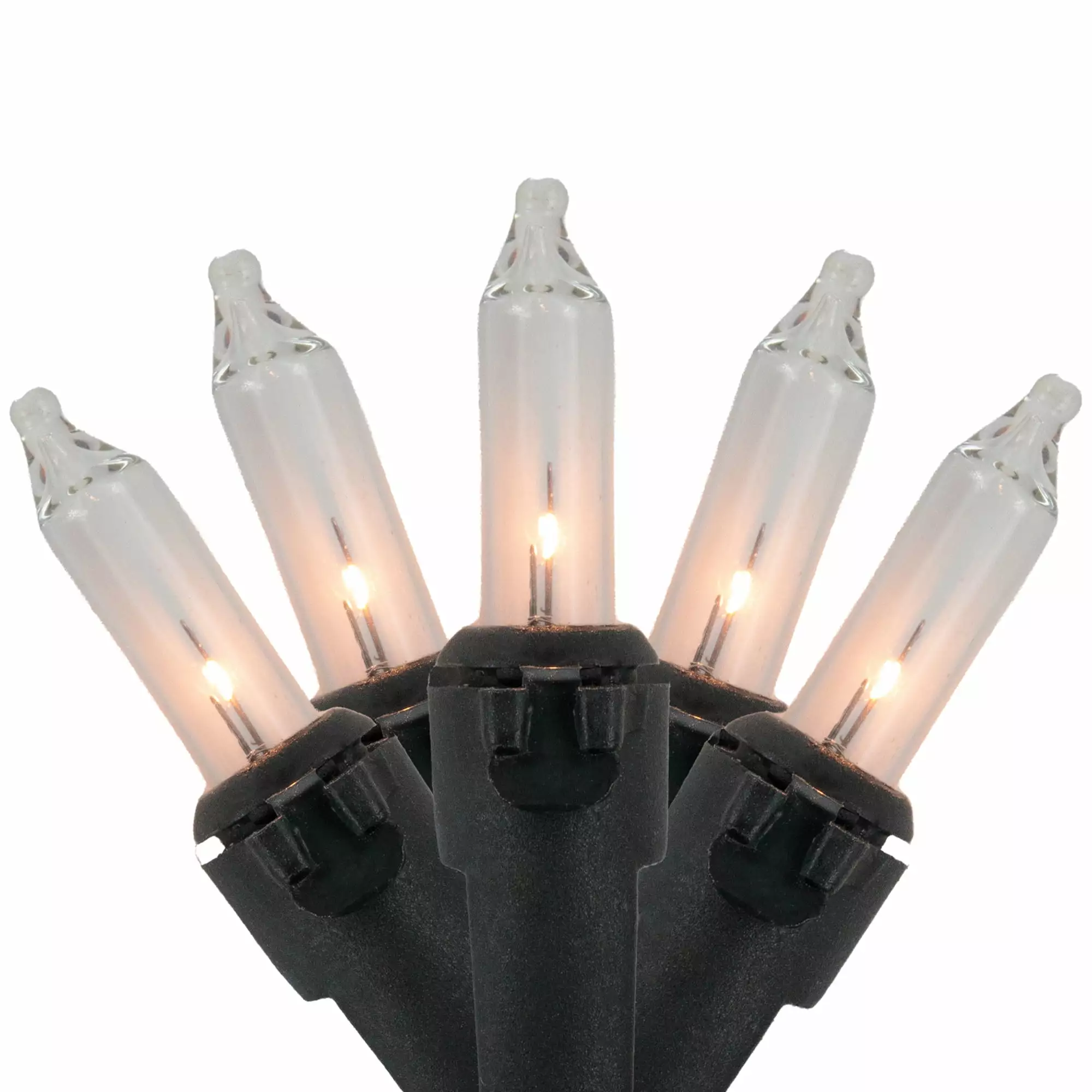 Northlight 100 Count Mini String Lights Set Clear 20.25 Foot Black Wire