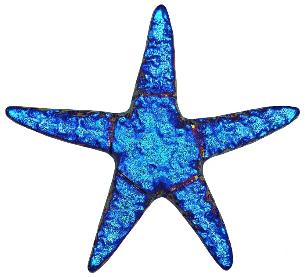 Artistry Mosaics Metallic Starfish (Fusion Series) Earthenware Swimming Pool Mosaic (5", Sapphire) Local Artist