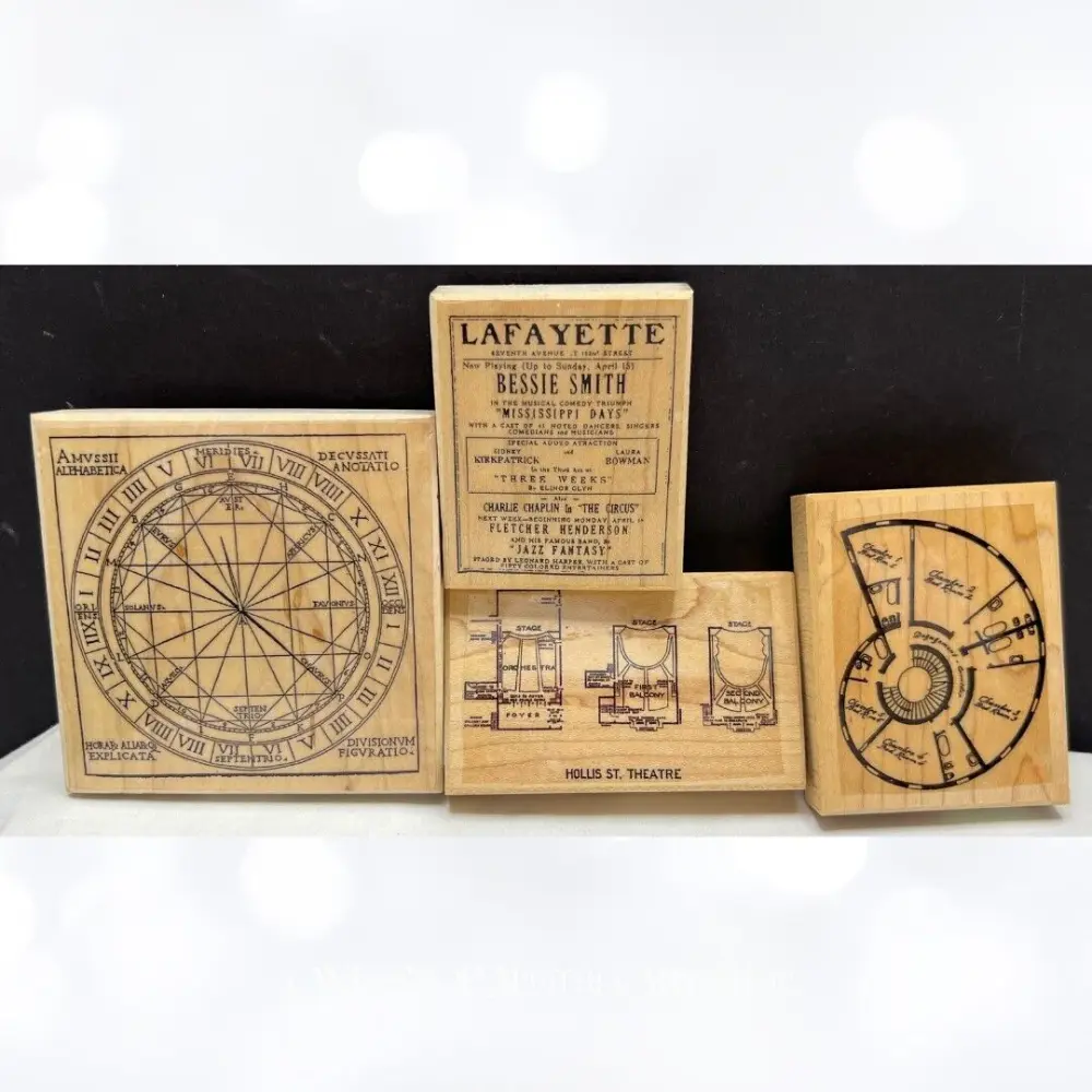 Gallery Quality Postmodern Design THEATER Ad Mixed Media Rubberized Stamps