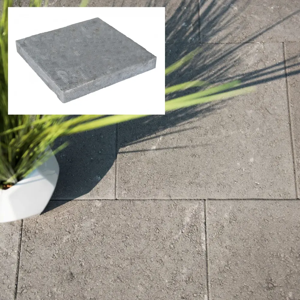 Vintage Ephemera Casa Slab 13'' x 13'', Charcoal