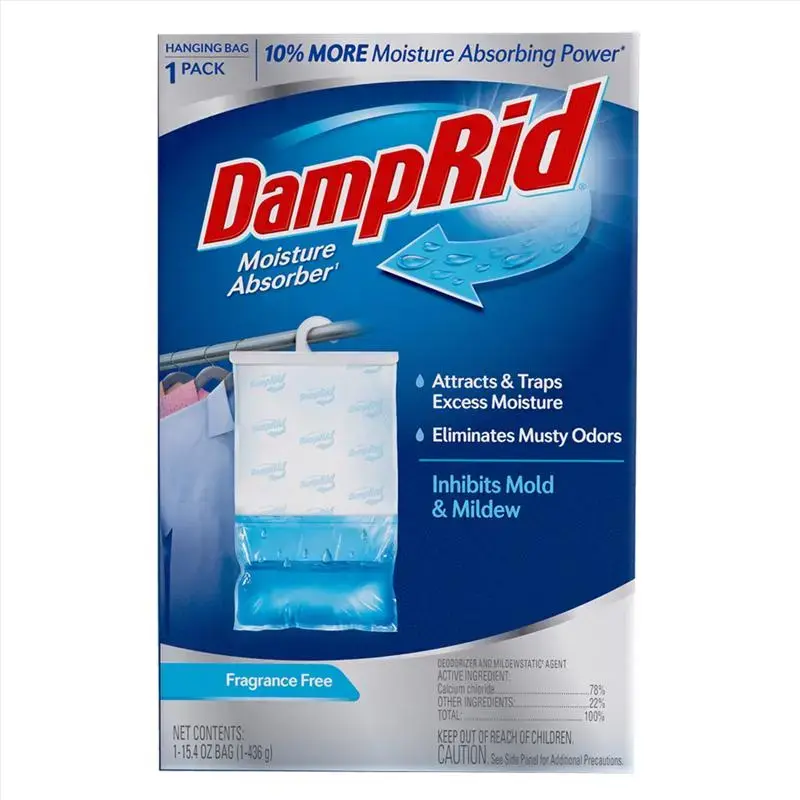 DampRid Hanging Moisture Absorber No Scent 15.4 oz Pack 6 Sensitive Areas