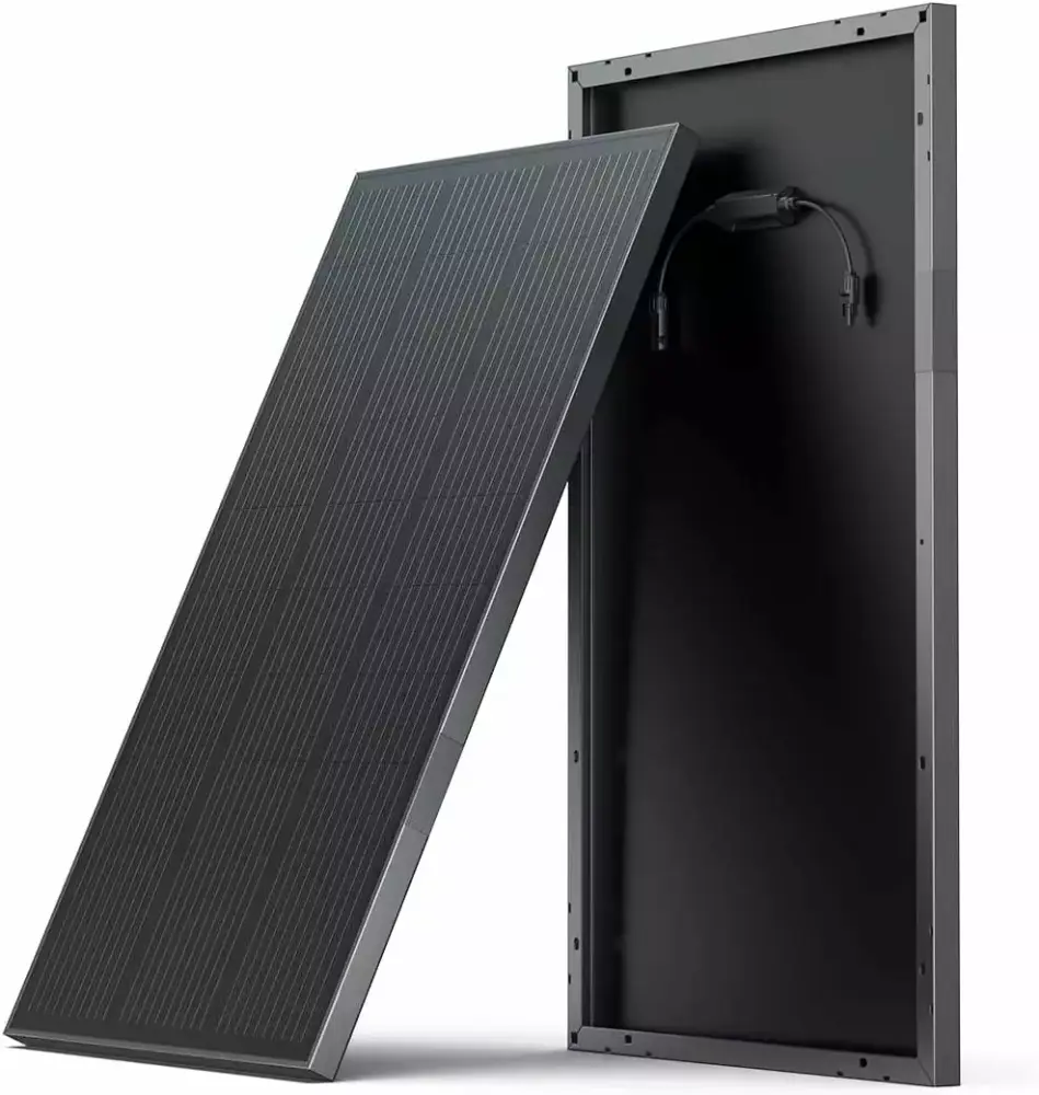 EcoFlow 2Pcs 100W 12V Monocrystalline Solar Panels IP68 Waterproof RV Marine Rooftop Battery Charging