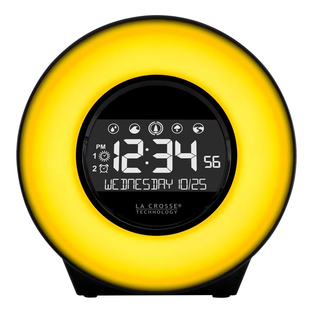 La Crosse Technology Color Mood Light Alarm Clock Nature Sounds