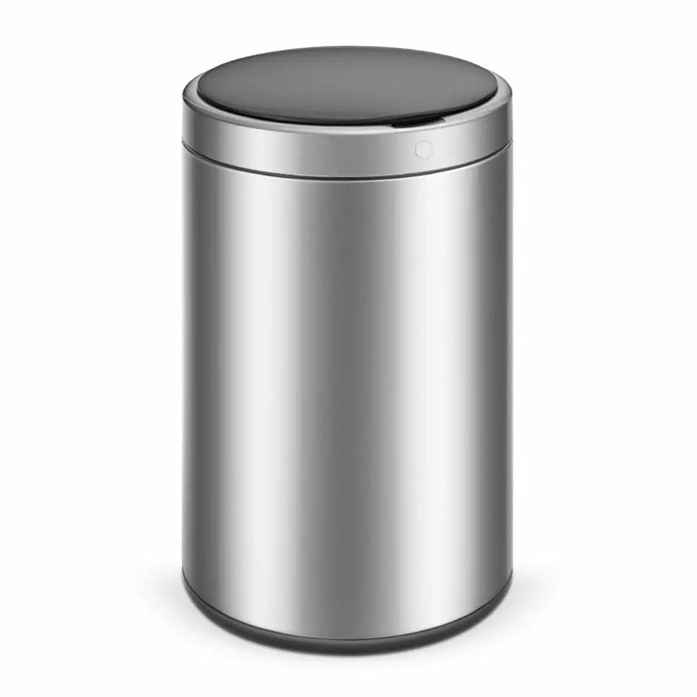 Innovaze 3.2 Gallon Stainless Steel Round Motion Sensor Trash Can Bathroom and Office