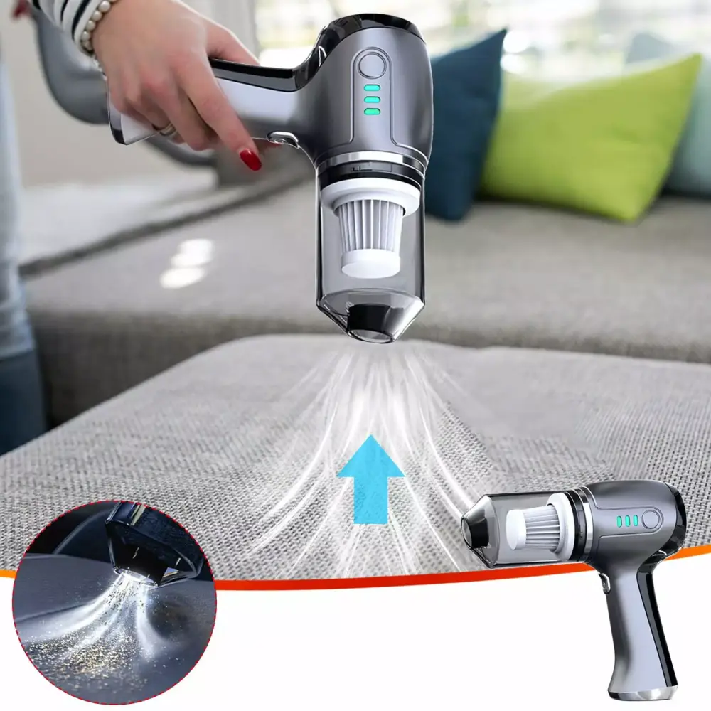 Dopebox Car Mounted Vacuum Cleaner Dual-purpose Blowing and Suction Travel-friendly Home Cleaner Black