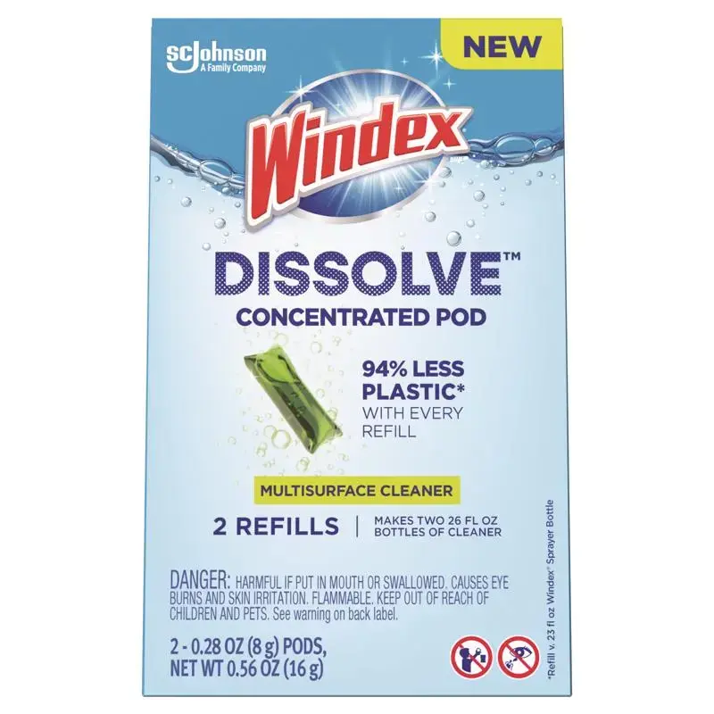 Windex Dissolve Fresh Scent Concentrated Multi Surface Cleaner 56 oz Pack 6