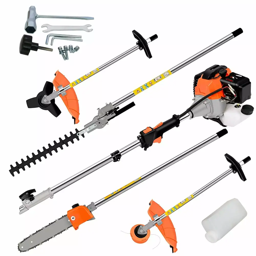 SYNGAR 52CC 2-Cycle 4--1 Gas Powered String Trimmer Pole Saw Hedge Trimmer and Brush Cutter 33cc