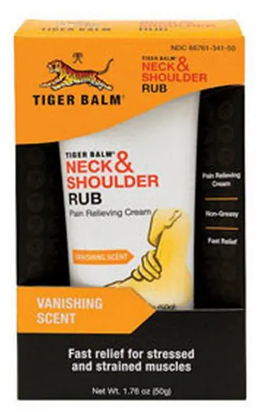 Tiger Balm Neck and Shoulder Rub 1.76 Oz Pain Relief Cream Muscle Aches