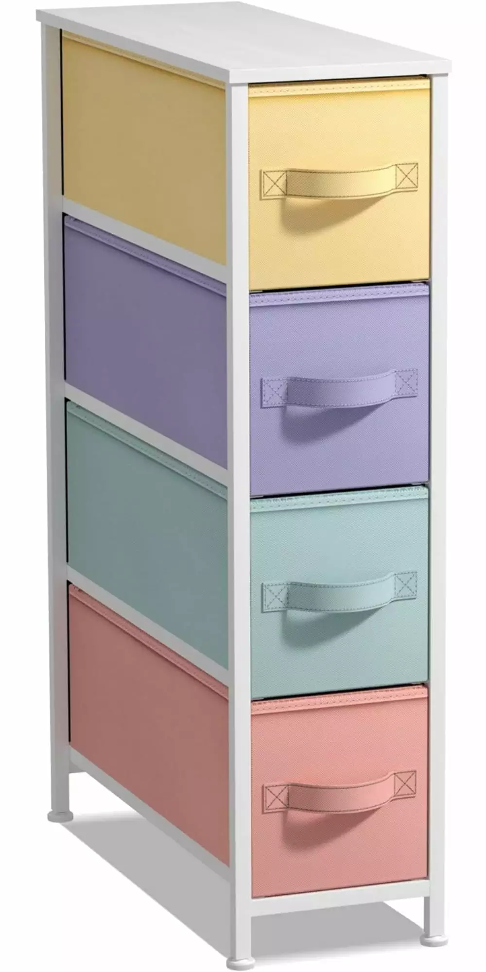 Sorbus Narrow 4-Drawer Dresser Space-saving Storage Bedrooms Bathrooms Laundry Pastel
