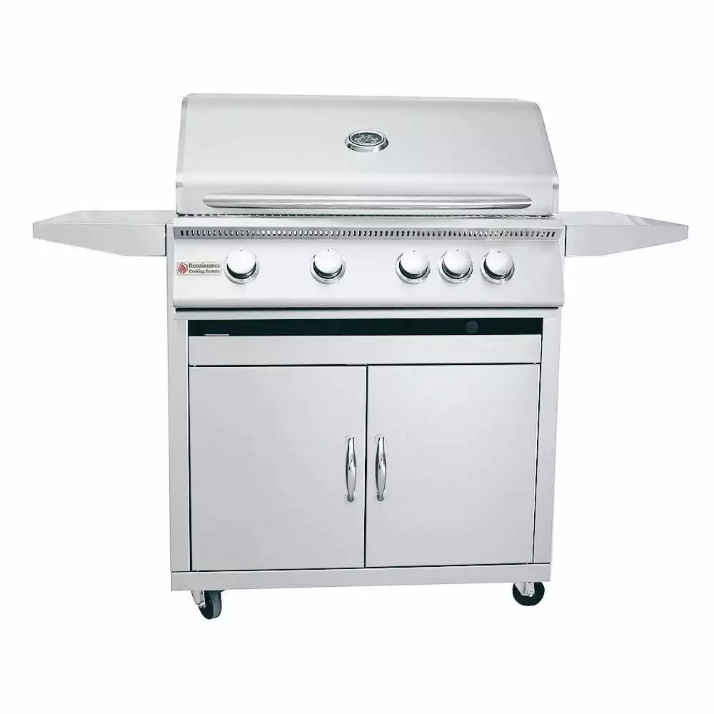 RCS Premier Series 32-Inch 4-Burner Natural Gas Grill Rear Infrared Burner RJC32ACK