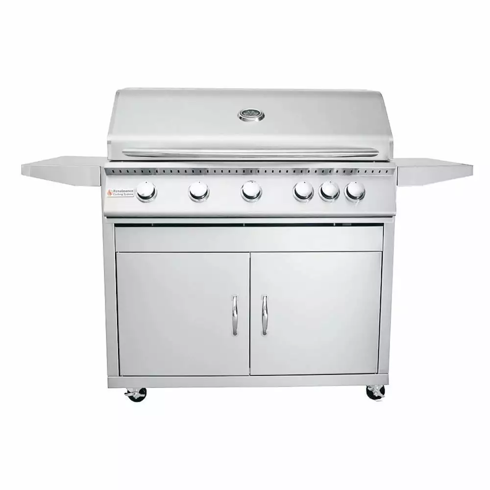 RCS Premier Series 40-Inch 5-Burner Natural Gas Grill Rear Infrared Burner RJC40ACK