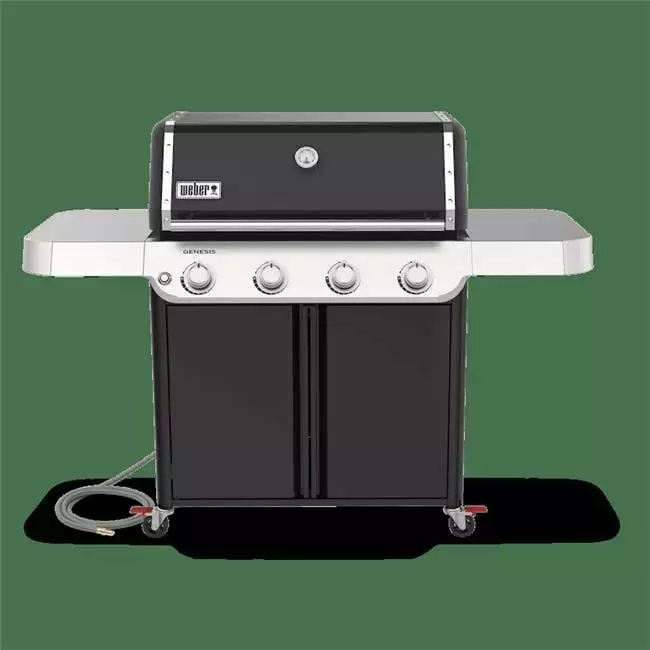 Weber-Stephen Gen E415 Natural Gas Grill - Black Outdoor Cooking Grill High Performance Burners