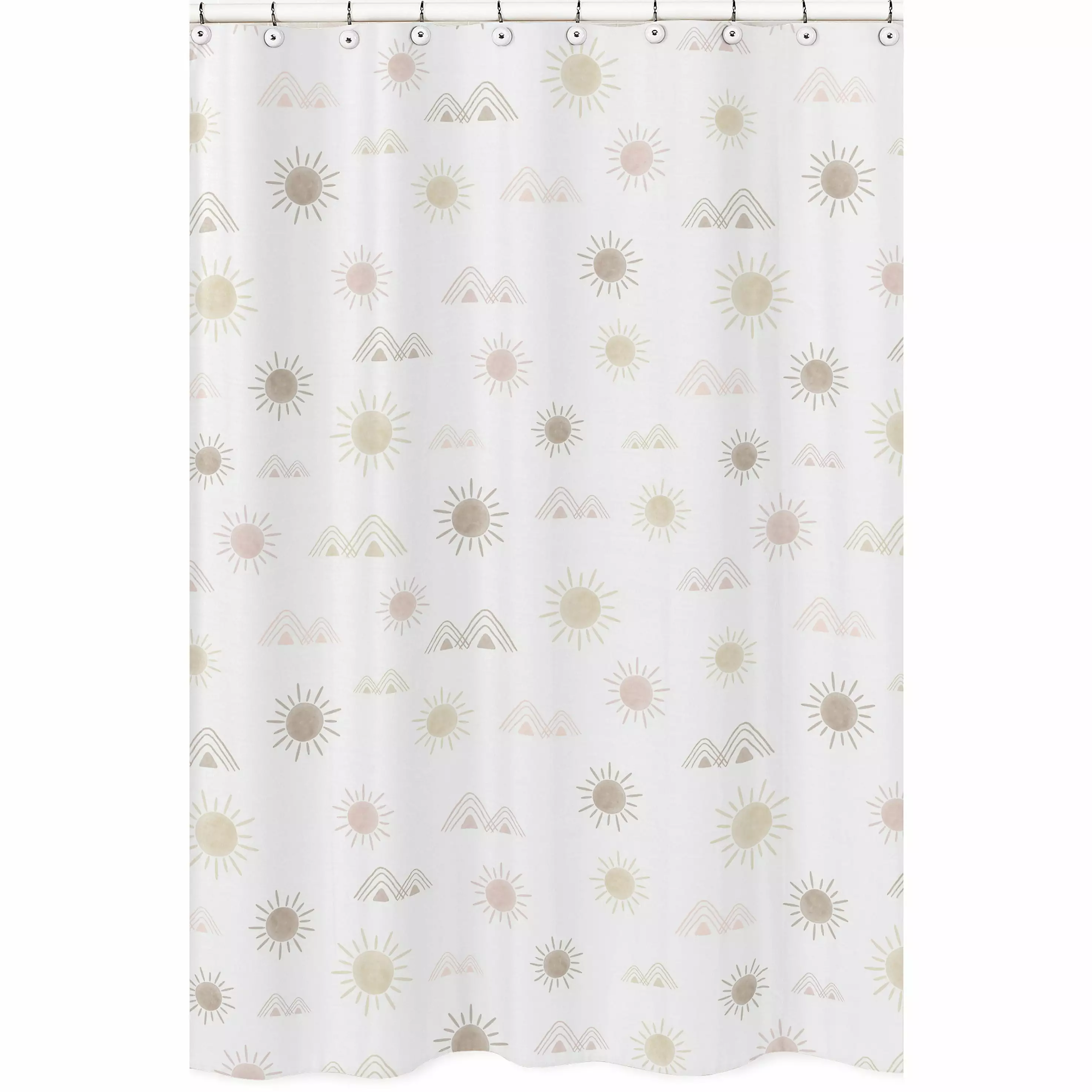 Sweet Jojo Designs Desert Sun Mountain Single Shower Curtain Nature Inspired Bathroom Decor