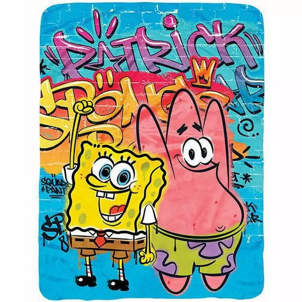 Spongebob 45x60 Fleece Throw Blanket Soft and Comfortable Kids Licensed